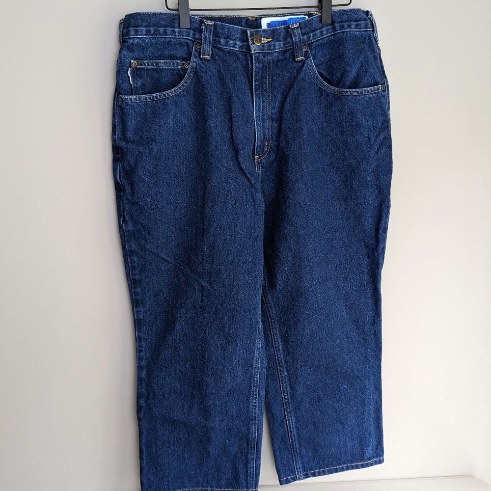 Carhartt Relaxed Fit Blue Jean 5 Pocket 100% Cotton - Picture 3 of 4